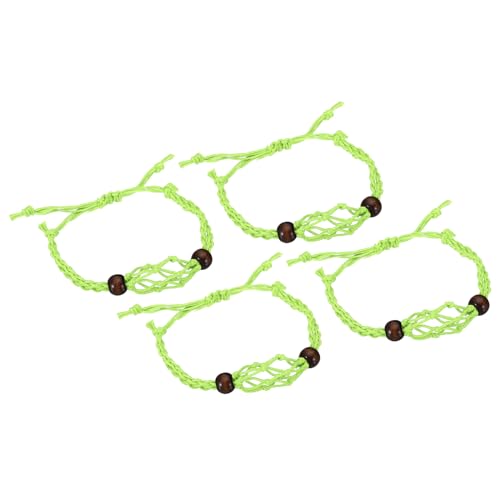 PATIKIL Armband Schnur Leerer Steinhalter, 4er Pack 1,18" Wachsseil Innendurchmesser Kristallkäfig Verstellbarer Anhänger Steinhalter für Schmuckherstellung, Grün PATIKIL Armband Schnur Leerer Steinhalter, 4er Pack 1,18" Wachsseil Innendurchmesser Kristallkäfig Verstellbarer Anhänger Steinhalter für Schmuckherstellung, Grün von PATIKIL