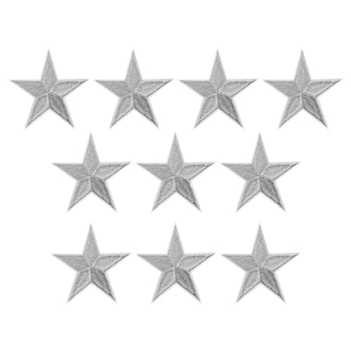 PATIKIL Aufbügelbare Aufnäher 10 Packung 5 Stern Aufnäher Bestickte Aufnäher Applikationen Verzierungen für Kleidung Jacken Hut Rucksack Reparieren Dekorationen Silber PATIKIL Aufbügelbare Aufnäher 10 Packung 5 Stern Aufnäher Bestickte Aufnäher Applikationen Verzierungen für Kleidung Jacken Hut Rucksack Reparieren Dekorationen Silber von PATIKIL