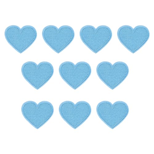 PATIKIL 10er Pack Herzförmige Aufbügelbare Aufnäher Himmelblau Herzförmiger Aufnäher Appliqué PATIKIL 10er Pack Herzförmige Aufbügelbare Aufnäher Himmelblau Herzförmiger Aufnäher Appliqué von PATIKIL