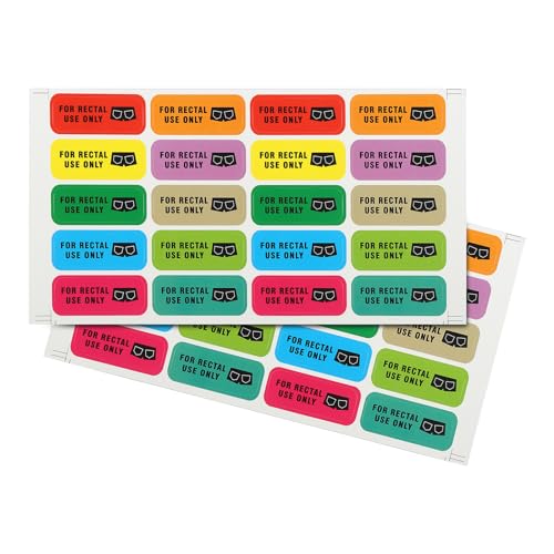 PATIKIL Aufkleber „Nur zur rektalen Anwendung", 4,1 x 1,5 cm, 200 Stück, wasserfeste, lustige Etiketten mit permanentem Kleber für Erwachsene, Humor, Unterhaltung, Party-Dekoration, bunt PATIKIL Aufkleber „Nur zur rektalen Anwendung", 4,1 x 1,5 cm, 200 Stück, wasserfeste, lustige Etiketten mit permanentem Kleber für Erwachsene, Humor, Unterhaltung, Party-Dekoration, bunt von PATIKIL