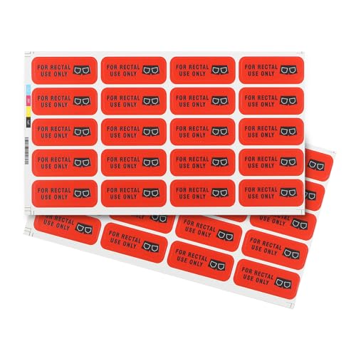 PATIKIL Aufkleber „Nur zur rektalen Anwendung", 4,1 x 1,5 cm, 300 Stück, wasserfeste, lustige Etiketten mit permanentem Kleber für Erwachsene, Humor, Unterhaltung, Party-Dekoration, rot PATIKIL Aufkleber „Nur zur rektalen Anwendung", 4,1 x 1,5 cm, 300 Stück, wasserfeste, lustige Etiketten mit permanentem Kleber für Erwachsene, Humor, Unterhaltung, Party-Dekoration, rot von PATIKIL