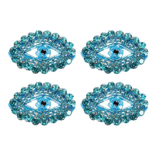 PATIKIL Augen Strass-Patches, 4 Stück Augen-Patches zum Aufnähen Strass-Applikationen Glitzer Kristall-Patches für Schuhe Kleidung Hosen Taschen Hüte Hemden, Blau von PATIKIL