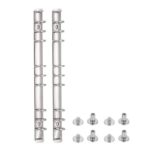 PATIKIL B5 9-Loch Ringbuchmechanismen, 2er-Set Ringbuchrücken Ersatz für Ringbuchplaner, 2cm, Silberton PATIKIL B5 9-Loch Ringbuchmechanismen, 2er-Set Ringbuchrücken Ersatz für Ringbuchplaner, 2cm, Silberton von PATIKIL