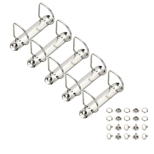PATIKIL B7 2-Loch-Ringbinder-Mechanismen, 5er-Set 1,77" D-Ring-Ersatzbinder-Planer-Lose-Blatt-Bindungsspulen für Organisatoren DIY-Füllpapier-Aufbewahrungsordner-Zubehör, 26mm Silberton PATIKIL B7 2-Loch-Ringbinder-Mechanismen, 5er-Set 1,77" D-Ring-Ersatzbinder-Planer-Lose-Blatt-Bindungsspulen für Organisatoren DIY-Füllpapier-Aufbewahrungsordner-Zubehör, 26mm Silberton von PATIKIL