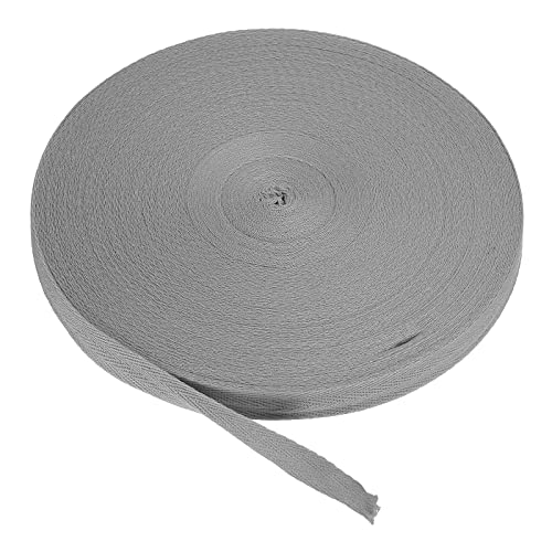 PATIKIL Baumwollband Baumwolle Gurtband 15mm x 45m, Schrägband Baumwoll Nahtband Köperband Saumband Einfassband Stoffband Webband zum Nähen für DIY Basteln Stricken Verpackung, Dunkelgrau PATIKIL Baumwollband Baumwolle Gurtband 15mm x 45m, Schrägband Baumwoll Nahtband Köperband Saumband Einfassband Stoffband Webband zum Nähen für DIY Basteln Stricken Verpackung, Dunkelgrau von PATIKIL