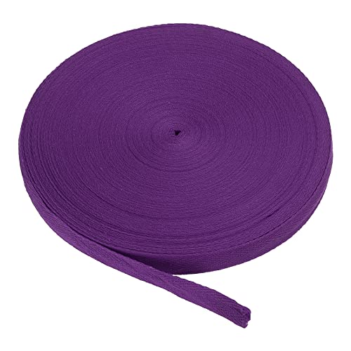 PATIKIL Baumwollband Baumwolle Gurtband 15mm x 45m, Schrägband Baumwoll Nahtband Köperband Saumband Einfassband Stoffband Webband zum Nähen für DIY Basteln Stricken Verpackung, Dunkellila PATIKIL Baumwollband Baumwolle Gurtband 15mm x 45m, Schrägband Baumwoll Nahtband Köperband Saumband Einfassband Stoffband Webband zum Nähen für DIY Basteln Stricken Verpackung, Dunkellila von PATIKIL