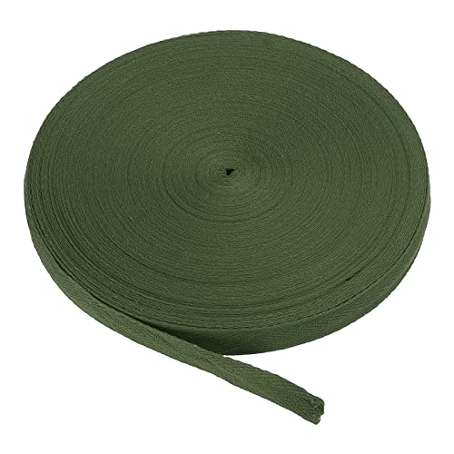 PATIKIL Baumwollband Baumwolle Gurtband 15mm x 45m, Schrägband Baumwoll Nahtband Köperband Saumband Einfassband Stoffband Webband zum Nähen für DIY Basteln Stricken Verpackungen, Armeegrün PATIKIL Baumwollband Baumwolle Gurtband 15mm x 45m, Schrägband Baumwoll Nahtband Köperband Saumband Einfassband Stoffband Webband zum Nähen für DIY Basteln Stricken Verpackungen, Armeegrün von PATIKIL