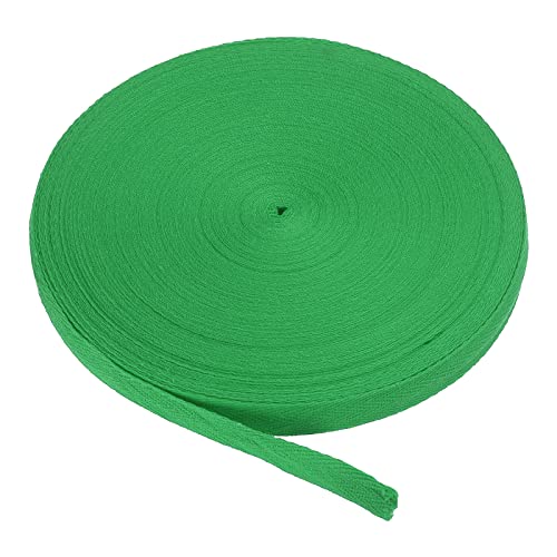 PATIKIL Baumwollband Baumwolle Gurtband 15mm x 45m, Schrägband Baumwoll Nahtband Köperband Saumband Einfassband Stoffband Webband zum Nähen für DIY Basteln Stricken Verpackungen, Gras-Grün PATIKIL Baumwollband Baumwolle Gurtband 15mm x 45m, Schrägband Baumwoll Nahtband Köperband Saumband Einfassband Stoffband Webband zum Nähen für DIY Basteln Stricken Verpackungen, Gras-Grün von PATIKIL