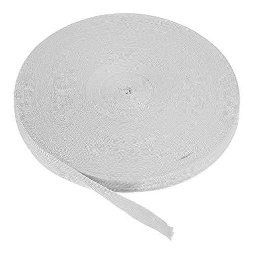 PATIKIL Baumwollband Baumwolle Gurtband 15mm x 45m, Schrägband Baumwoll Nahtband Köperband Saumband Einfassband Stoffband Webband zum Nähen für DIY Basteln Stricken Verpackungen, Hellgrau PATIKIL Baumwollband Baumwolle Gurtband 15mm x 45m, Schrägband Baumwoll Nahtband Köperband Saumband Einfassband Stoffband Webband zum Nähen für DIY Basteln Stricken Verpackungen, Hellgrau von PATIKIL