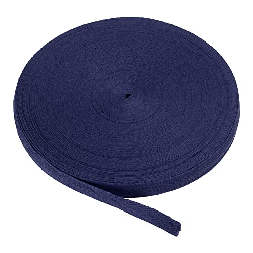 PATIKIL Baumwollband Baumwolle Gurtband 15mm x 45m, Schrägband Baumwoll Nahtband Köperband Saumband Einfassband Stoffband Webband zum Nähen für DIY Basteln Stricken Verpackungen, Navy blau PATIKIL Baumwollband Baumwolle Gurtband 15mm x 45m, Schrägband Baumwoll Nahtband Köperband Saumband Einfassband Stoffband Webband zum Nähen für DIY Basteln Stricken Verpackungen, Navy blau von PATIKIL