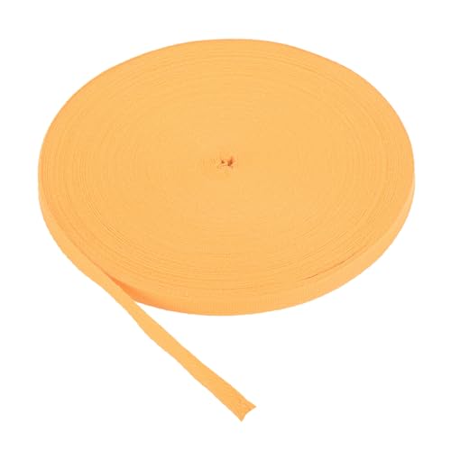 PATIKIL Baumwollband Baumwolle Gurtband 15mm x 45m, Schrägband Baumwoll Nahtband Köperband Saumband Stoffband Webband Ribbon zum Nähen für DIY Basteln Stricken Verpackungen, Ingwergelb PATIKIL Baumwollband Baumwolle Gurtband 15mm x 45m, Schrägband Baumwoll Nahtband Köperband Saumband Stoffband Webband Ribbon zum Nähen für DIY Basteln Stricken Verpackungen, Ingwergelb von PATIKIL