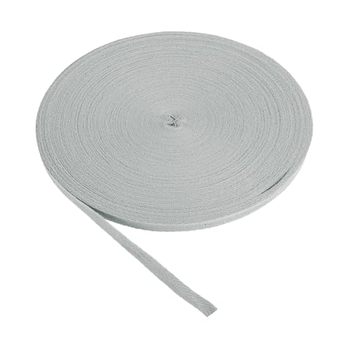 PATIKIL Baumwollband Baumwolle Gurtband 15mm x 45m, Schrägband Baumwoll Nahtband Köperband Saumband Stoffband Webband Ribbon zum Nähen für DIY Basteln Stricken Verpackungen, Silber-Grau PATIKIL Baumwollband Baumwolle Gurtband 15mm x 45m, Schrägband Baumwoll Nahtband Köperband Saumband Stoffband Webband Ribbon zum Nähen für DIY Basteln Stricken Verpackungen, Silber-Grau von PATIKIL