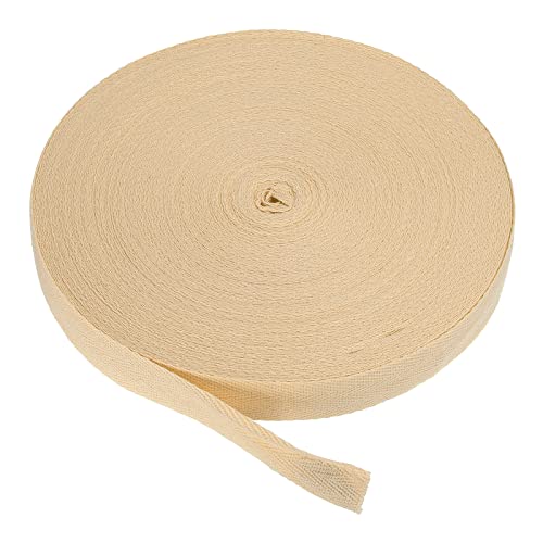 PATIKIL Baumwollband Baumwolle Gurtband 20mm x 45m, Schrägband Baumwoll Nahtband Köperband Saumband Einfassband Stoffband Webband zum Nähen für DIY Basteln Stricken Verpackungen, Khaki PATIKIL Baumwollband Baumwolle Gurtband 20mm x 45m, Schrägband Baumwoll Nahtband Köperband Saumband Einfassband Stoffband Webband zum Nähen für DIY Basteln Stricken Verpackungen, Khaki von PATIKIL