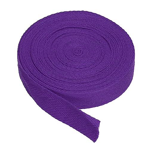 PATIKIL Baumwollband Baumwolle Gurtband 20mm x 9m, Schrägband Baumwoll Nahtband Köperband Saumband Einfassband Stoffband Webband für DIY Nähen Basteln Stricken Verpackungen, Dunkelviolett PATIKIL Baumwollband Baumwolle Gurtband 20mm x 9m, Schrägband Baumwoll Nahtband Köperband Saumband Einfassband Stoffband Webband für DIY Nähen Basteln Stricken Verpackungen, Dunkelviolett von PATIKIL
