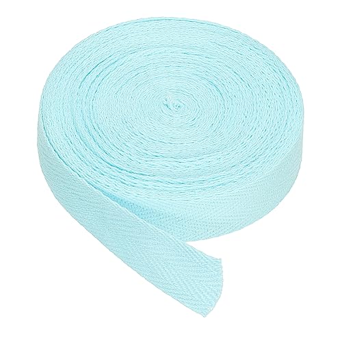 PATIKIL Baumwollband Baumwolle Gurtband 20mm x 9m, Schrägband Baumwoll Nahtband Köperband Saumband Einfassband Stoffband Webband zum Nähen für DIY Basteln Stricken Verpackungen, Hellblau PATIKIL Baumwollband Baumwolle Gurtband 20mm x 9m, Schrägband Baumwoll Nahtband Köperband Saumband Einfassband Stoffband Webband zum Nähen für DIY Basteln Stricken Verpackungen, Hellblau von PATIKIL