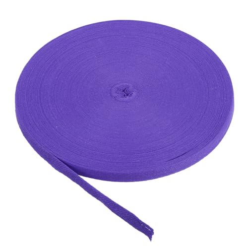 PATIKIL Baumwollköperband 10mm (3/8 Zoll) 50 Meter Baumwollband Schrägband Herringbone Webband zum Nähen Geschenkverpackung Basteln DIY Lavendel von PATIKIL
