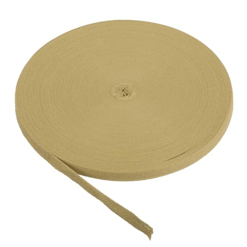 PATIKIL Baumwollköperband 10mm (3/8 Zoll) 50 Meter Baumwollband Schrägband Herringbone Webbing Verzierung für Nähen Geschenkverpackung Basteln DIY Kamel von PATIKIL