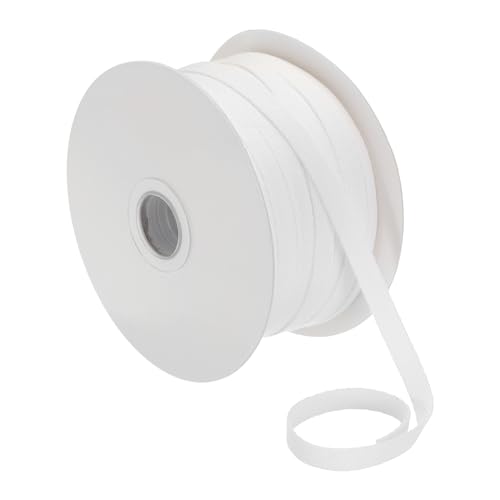 PATIKIL Baumwollköperband 6mm (1/4") 50 Yards 100% Baumwollband Schrägband Herringbone Webbing Verzierung für Nähen Geschenkverpackung, Weiß von PATIKIL