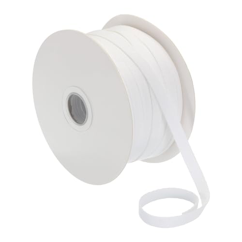 PATIKIL Baumwollköperband 6mm (1/4") 50 Yards 100% Baumwollband Schrägband Herringbone Webbing Verzierung für Nähen Geschenkverpackung, reines Weiß von PATIKIL