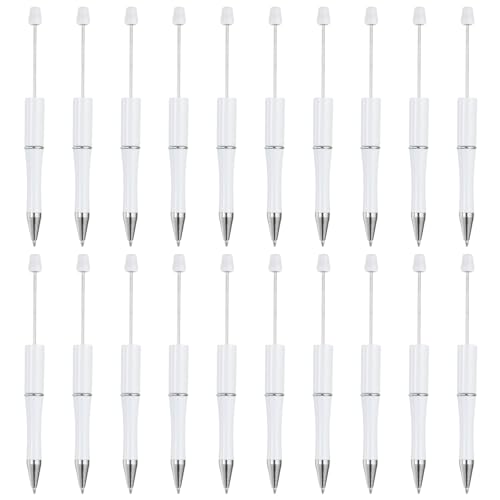 PATIKIL Beadable Pens, 20er Pack Schwarze Tinte Kunststoffperlenstift Kreative DIY-Kugelschreiber für Lehrer Büro DIY Handwerk Party Dekorationen Handgemachte Zubehör, Weiß PATIKIL Beadable Pens, 20er Pack Schwarze Tinte Kunststoffperlenstift Kreative DIY-Kugelschreiber für Lehrer Büro DIY Handwerk Party Dekorationen Handgemachte Zubehör, Weiß von PATIKIL