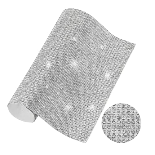 PATIKIL Bling Crystal Rhinestone Sheet, 9.4"x7.9" Selbstklebende StrassGestein-Gem-Sticker für DIY-Handwerksgeschenke Telefon Auto Dekorationen, Silber PATIKIL Bling Crystal Rhinestone Sheet, 9.4"x7.9" Selbstklebende StrassGestein-Gem-Sticker für DIY-Handwerksgeschenke Telefon Auto Dekorationen, Silber von PATIKIL
