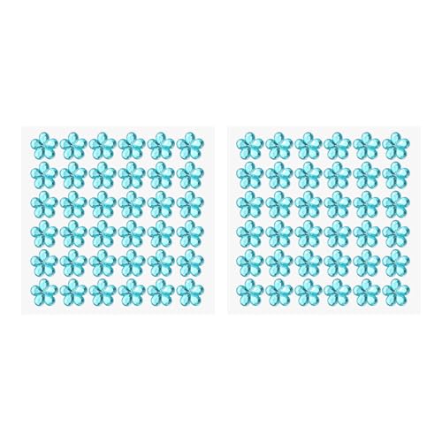 PATIKIL Blumen Selbstklebende Strasssticker, 2 Blatt/72 Stk. Gesichtsjuwelensticker Kristallverzierungsbogen für Basteln Nageldekoration Make-up DIY, Seeblau PATIKIL Blumen Selbstklebende Strasssticker, 2 Blatt/72 Stk. Gesichtsjuwelensticker Kristallverzierungsbogen für Basteln Nageldekoration Make-up DIY, Seeblau von PATIKIL