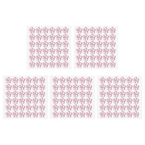 PATIKIL Blumen Selbstklebende Strasssticker, 5 Blatt/180 Stk. Gesichtsjuwelensticker Kristallverzierungsbogen für Basteln Nageldekoration Make-up DIY, Pink von PATIKIL