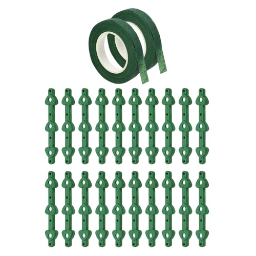 PATIKIL Blumenanstecker Magnet Korsage Broschen mit 2 Rollen Blumenwickelband für DIY Hochzeit, Grün (20 Paare) von PATIKIL