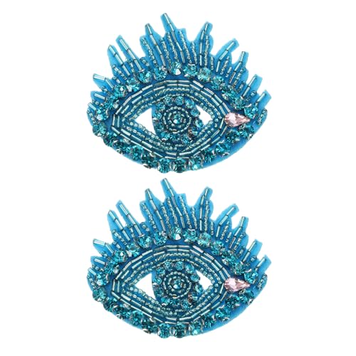 PATIKIL Böse Augen Strass-Patches, 2 Stück Böse Augen Patches zum Aufnähen Applikations-Patches Strass-Applikation Glitzer Kristall-Patches für Schuhe Kleidung Hosen Taschen, Blau PATIKIL Böse Augen Strass-Patches, 2 Stück Böse Augen Patches zum Aufnähen Applikations-Patches Strass-Applikation Glitzer Kristall-Patches für Schuhe Kleidung Hosen Taschen, Blau von PATIKIL
