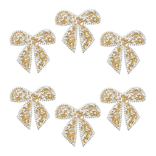 PATIKIL Bogen Strass-Patches, 6 Stück Bogenform Nähen/Aufbügeln Applikation Patches Strass Applikation Glitzer Kristall Patches für Schuhe Kleidung Hosen Taschen DIY Handwerk, Gold PATIKIL Bogen Strass-Patches, 6 Stück Bogenform Nähen/Aufbügeln Applikation Patches Strass Applikation Glitzer Kristall Patches für Schuhe Kleidung Hosen Taschen DIY Handwerk, Gold von PATIKIL