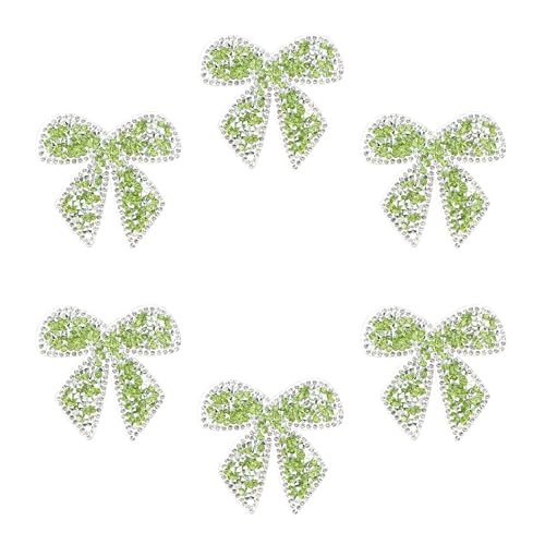 PATIKIL Bogen Strass-Patches, 6 Stück Bogenform Nähen/Aufbügeln Applikation Strass Applikation Glitzer Kristall Patches für Schuhe Kleidung Hosen Taschen Hüte Hemden DIY Handwerk, Grün von PATIKIL