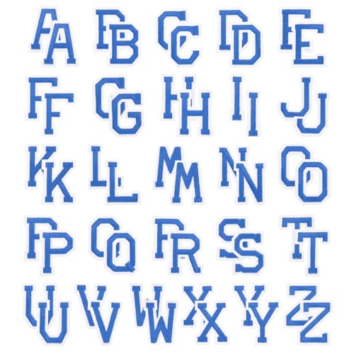 PATIKIL Bügelbuchstaben, 52 Stück bestickte Buchstaben A-Z zum Aufnähen oder Aufbügeln auf Kleidung, Rucksäcken, Hüten, DIY-Zubehör, Blau, 2 Zoll Höhe PATIKIL Bügelbuchstaben, 52 Stück bestickte Buchstaben A-Z zum Aufnähen oder Aufbügeln auf Kleidung, Rucksäcken, Hüten, DIY-Zubehör, Blau, 2 Zoll Höhe von PATIKIL