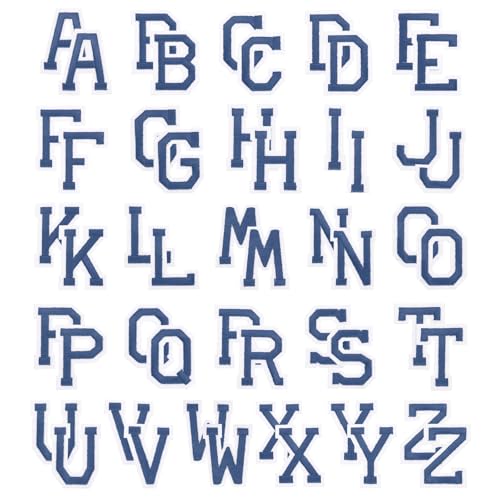 PATIKIL Bügelbuchstaben, 52 Stück bestickte Buchstaben A-Z zum Aufnähen oder Aufbügeln auf Kleidung, Rucksäcken, Hüten, DIY-Zubehör, Tiefblau, 2 Zoll Höhe PATIKIL Bügelbuchstaben, 52 Stück bestickte Buchstaben A-Z zum Aufnähen oder Aufbügeln auf Kleidung, Rucksäcken, Hüten, DIY-Zubehör, Tiefblau, 2 Zoll Höhe von PATIKIL