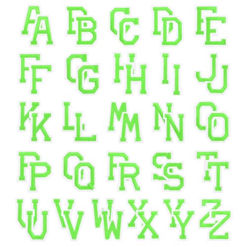 PATIKIL Bügelbuchstaben, 52 Stück bestickte Buchstaben A-Z zum Aufnähen oder Aufbügeln auf Kleidung, Rucksäcken, Hüten DIY-Zubehör, Grün 2 Zoll Höhe PATIKIL Bügelbuchstaben, 52 Stück bestickte Buchstaben A-Z zum Aufnähen oder Aufbügeln auf Kleidung, Rucksäcken, Hüten DIY-Zubehör, Grün 2 Zoll Höhe von PATIKIL