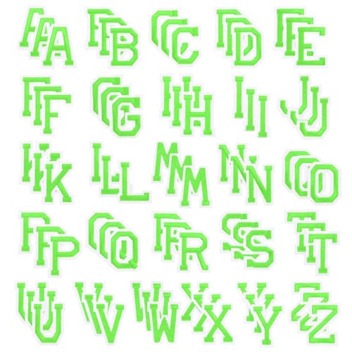 PATIKIL Bügelbuchstaben, 78 Stück bestickte Buchstaben A-Z zum Aufnähen oder Aufbügeln auf Kleidung, Rucksäcken, Hüten, DIY-Zubehör, Grün, 2 Zoll Höhe PATIKIL Bügelbuchstaben, 78 Stück bestickte Buchstaben A-Z zum Aufnähen oder Aufbügeln auf Kleidung, Rucksäcken, Hüten, DIY-Zubehör, Grün, 2 Zoll Höhe von PATIKIL