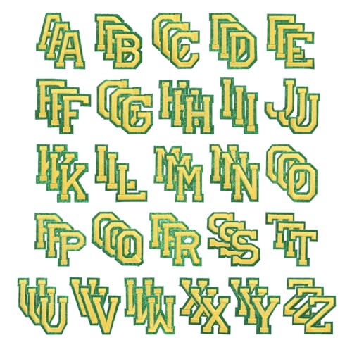 PATIKIL Bügelbuchstaben, 78 Stück bestickte Buchstaben A-Z zum Aufnähen oder Aufbügeln auf Kleidung, Rucksäcken, Hüten, DIY-Zubehör, Grün Gelb 2 Zoll Höhe PATIKIL Bügelbuchstaben, 78 Stück bestickte Buchstaben A-Z zum Aufnähen oder Aufbügeln auf Kleidung, Rucksäcken, Hüten, DIY-Zubehör, Grün Gelb 2 Zoll Höhe von PATIKIL