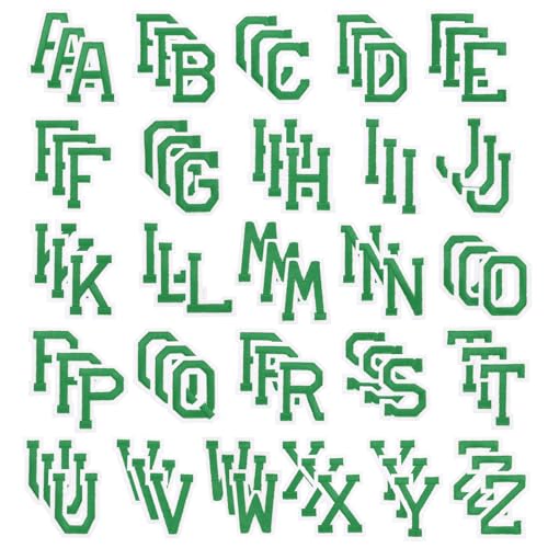 PATIKIL Bügelbuchstaben, 78 Stück bestickte Buchstaben A-Z zum Aufnähen oder Aufbügeln auf Kleidung, Rucksäcken, Hüten, DIY-Zubehör, Hellgrün, 2 Zoll Höhe PATIKIL Bügelbuchstaben, 78 Stück bestickte Buchstaben A-Z zum Aufnähen oder Aufbügeln auf Kleidung, Rucksäcken, Hüten, DIY-Zubehör, Hellgrün, 2 Zoll Höhe von PATIKIL