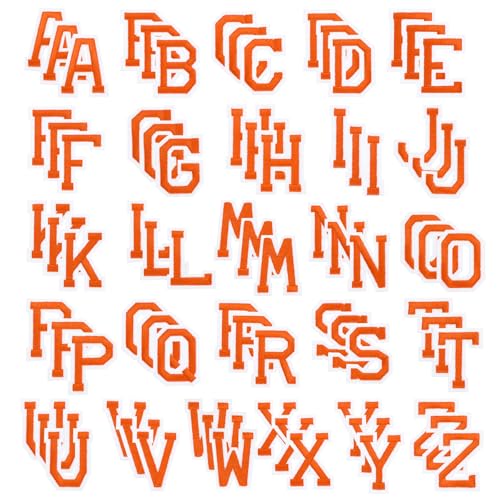 PATIKIL Bügelbuchstaben, 78 Stück bestickte Buchstaben A-Z zum Aufnähen oder Aufbügeln auf Kleidung, Rucksäcken, Hüten, DIY-Zubehör, Orange, 2 Zoll Höhe PATIKIL Bügelbuchstaben, 78 Stück bestickte Buchstaben A-Z zum Aufnähen oder Aufbügeln auf Kleidung, Rucksäcken, Hüten, DIY-Zubehör, Orange, 2 Zoll Höhe von PATIKIL