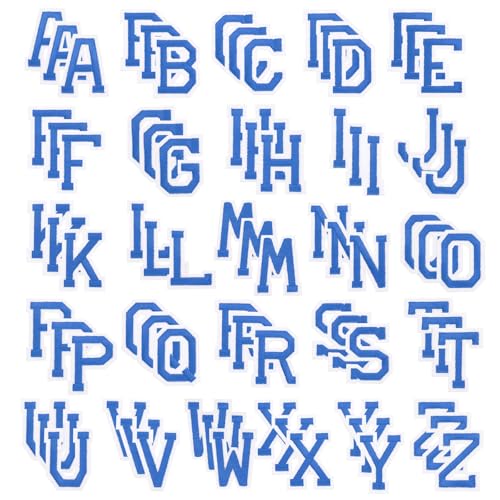 PATIKIL Bügelbuchstaben, 78 Stück bestickte Buchstaben A-Z zum Aufnähen oder Aufbügeln auf Kleidung, Rucksäcken, Hüten DIY-Zubehör, Blau 2 Zoll Höhe PATIKIL Bügelbuchstaben, 78 Stück bestickte Buchstaben A-Z zum Aufnähen oder Aufbügeln auf Kleidung, Rucksäcken, Hüten DIY-Zubehör, Blau 2 Zoll Höhe von PATIKIL
