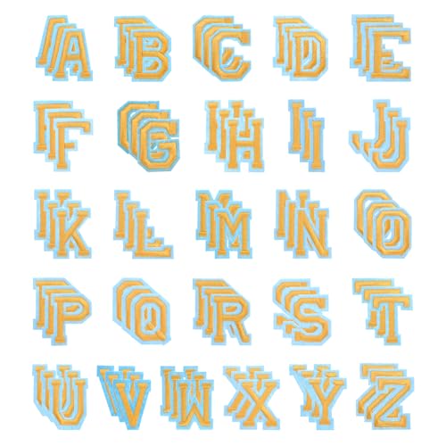 PATIKIL Bügelbuchstaben, 78 Stück bestickte Buchstaben A-Z zum Aufnähen oder Aufbügeln auf Kleidung, Rucksäcken, Hüten DIY-Zubehör, Blau Gelb 2 Zoll Höhe PATIKIL Bügelbuchstaben, 78 Stück bestickte Buchstaben A-Z zum Aufnähen oder Aufbügeln auf Kleidung, Rucksäcken, Hüten DIY-Zubehör, Blau Gelb 2 Zoll Höhe von PATIKIL