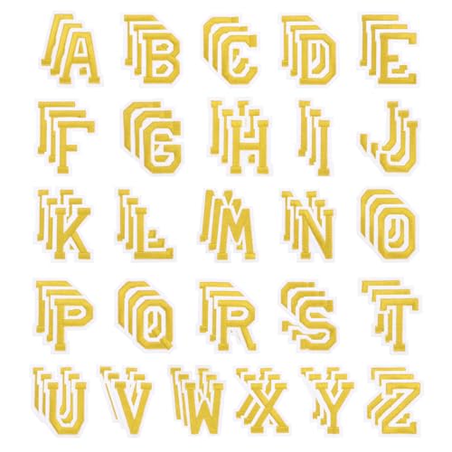 PATIKIL Bügelbuchstaben, 78 Stück bestickte Buchstaben A-Z zum Aufnähen oder Aufbügeln auf Kleidung, Rucksäcken, Hüten DIY-Zubehör, Goldfarben, 2 Zoll Höhe PATIKIL Bügelbuchstaben, 78 Stück bestickte Buchstaben A-Z zum Aufnähen oder Aufbügeln auf Kleidung, Rucksäcken, Hüten DIY-Zubehör, Goldfarben, 2 Zoll Höhe von PATIKIL