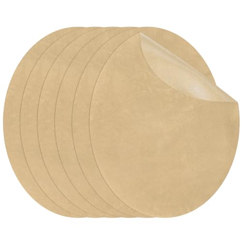 PATIKIL Bügelflicken 11 x 14 cm, 6er Pack ovale Ellenbogenflicken Knie-Reparaturflicken Wildleder Stoffapplikationen für Hemd Jeans Jacke Kleidung Reparatur Dekorationsset, Beige von PATIKIL