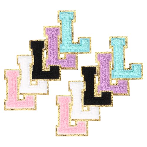 PATIKIL Chenille Buchstaben-Patches, 10 Stück Aufbügler Buchstaben-Patch Gestickter Patch Glitzer Applikation für Hut Jacke Kleidung Taschen DIY Dekoration Rucksack, Buchstabe L PATIKIL Chenille Buchstaben-Patches, 10 Stück Aufbügler Buchstaben-Patch Gestickter Patch Glitzer Applikation für Hut Jacke Kleidung Taschen DIY Dekoration Rucksack, Buchstabe L von PATIKIL
