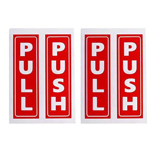 PATIKIL Druck-Zug Tür Zeichen 2 Set 2"x5" PVC Kleber Vertikal Ziehen Drücken Aufkleber Zeichen Vinyl Aufkleber für Büro Geschäft Geschäft Glas Tür Rot PATIKIL Druck-Zug Tür Zeichen 2 Set 2"x5" PVC Kleber Vertikal Ziehen Drücken Aufkleber Zeichen Vinyl Aufkleber für Büro Geschäft Geschäft Glas Tür Rot von PATIKIL