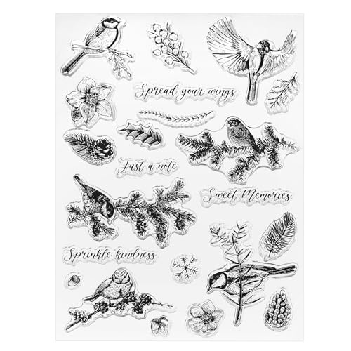 PATIKIL Durchsichtig Silikon Stempel 1Stk T2032 Winter Vogel Klar Stempel für Karten Herstellung Dekoration Selbermachen Sammelalbum Prägung Album Dekor Basteln Klar PATIKIL Durchsichtig Silikon Stempel 1Stk T2032 Winter Vogel Klar Stempel für Karten Herstellung Dekoration Selbermachen Sammelalbum Prägung Album Dekor Basteln Klar von PATIKIL