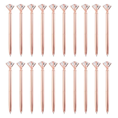 PATIKIL Einziehbare Diamant-Kugelschreiber Großpackung 20 Stück Metall Schwarz Tinte Stempelschreibstifte für Hochzeit, Büro, Roségold. PATIKIL Einziehbare Diamant-Kugelschreiber Großpackung 20 Stück Metall Schwarz Tinte Stempelschreibstifte für Hochzeit, Büro, Roségold. von PATIKIL