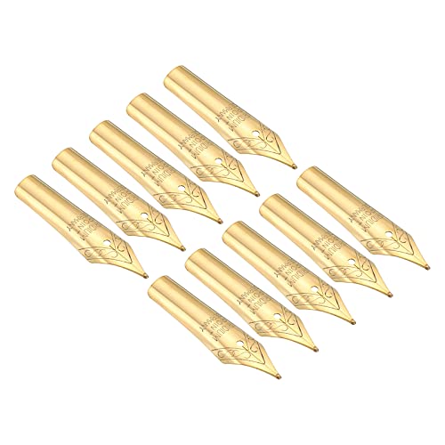 PATIKIL Ersatzfeder für Füllfederhalter, 0,5–0,7 mm, Strichbreite, 10 Stück, 304 Edelstahl, Tintentauch, Kalligraphie-Stiftfeder zum Zeichnen, Schreiben, Gold PATIKIL Ersatzfeder für Füllfederhalter, 0,5–0,7 mm, Strichbreite, 10 Stück, 304 Edelstahl, Tintentauch, Kalligraphie-Stiftfeder zum Zeichnen, Schreiben, Gold von PATIKIL