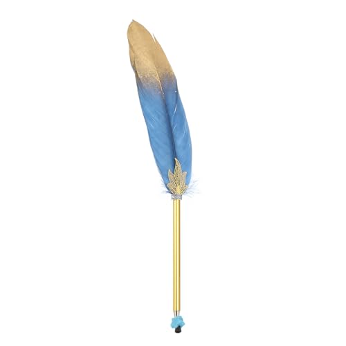 PATIKIL Feder Kugelschreiber, 0.5mm Vintage Kalligraphie Stifte mit Feder zum Schreiben Büro, Gänsefedern Stift für Hochzeit Unterschrift, Dunkelblau & Gold PATIKIL Feder Kugelschreiber, 0.5mm Vintage Kalligraphie Stifte mit Feder zum Schreiben Büro, Gänsefedern Stift für Hochzeit Unterschrift, Dunkelblau & Gold von PATIKIL