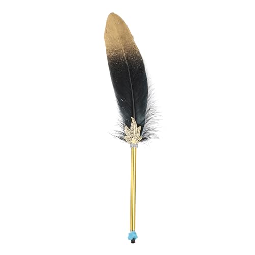 PATIKIL Feder Kugelschreiber, 0.5mm Vintage Kalligraphie Stifte mit Feder zum Schreiben Büro, Gänsefedern Stift für Hochzeit Unterschrift, Schwarz & Gold PATIKIL Feder Kugelschreiber, 0.5mm Vintage Kalligraphie Stifte mit Feder zum Schreiben Büro, Gänsefedern Stift für Hochzeit Unterschrift, Schwarz & Gold von PATIKIL