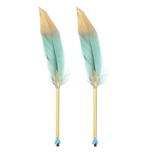 PATIKIL Feder Kugelschreiber, 2 Stück 0.5mm Vintage Kalligraphie Stifte mit Feder zum Schreiben Büro, Gänsefedern Stift für Hochzeit Unterschrift, Dunkelgrün & Gold PATIKIL Feder Kugelschreiber, 2 Stück 0.5mm Vintage Kalligraphie Stifte mit Feder zum Schreiben Büro, Gänsefedern Stift für Hochzeit Unterschrift, Dunkelgrün & Gold von PATIKIL